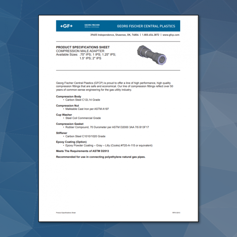 GF+ Central Plastics Compression Fittings HydraPro