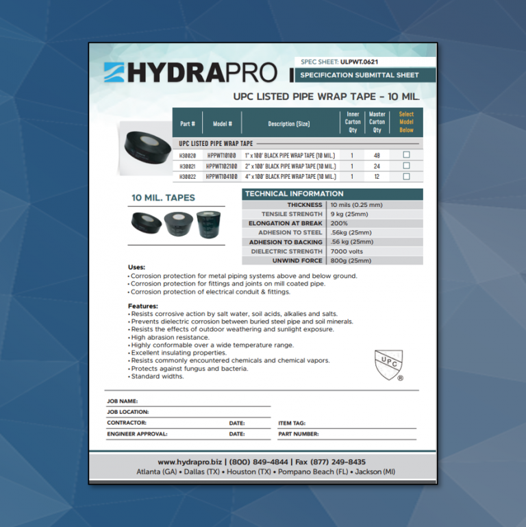 Gas Pipe Wrap Tape HydraPro