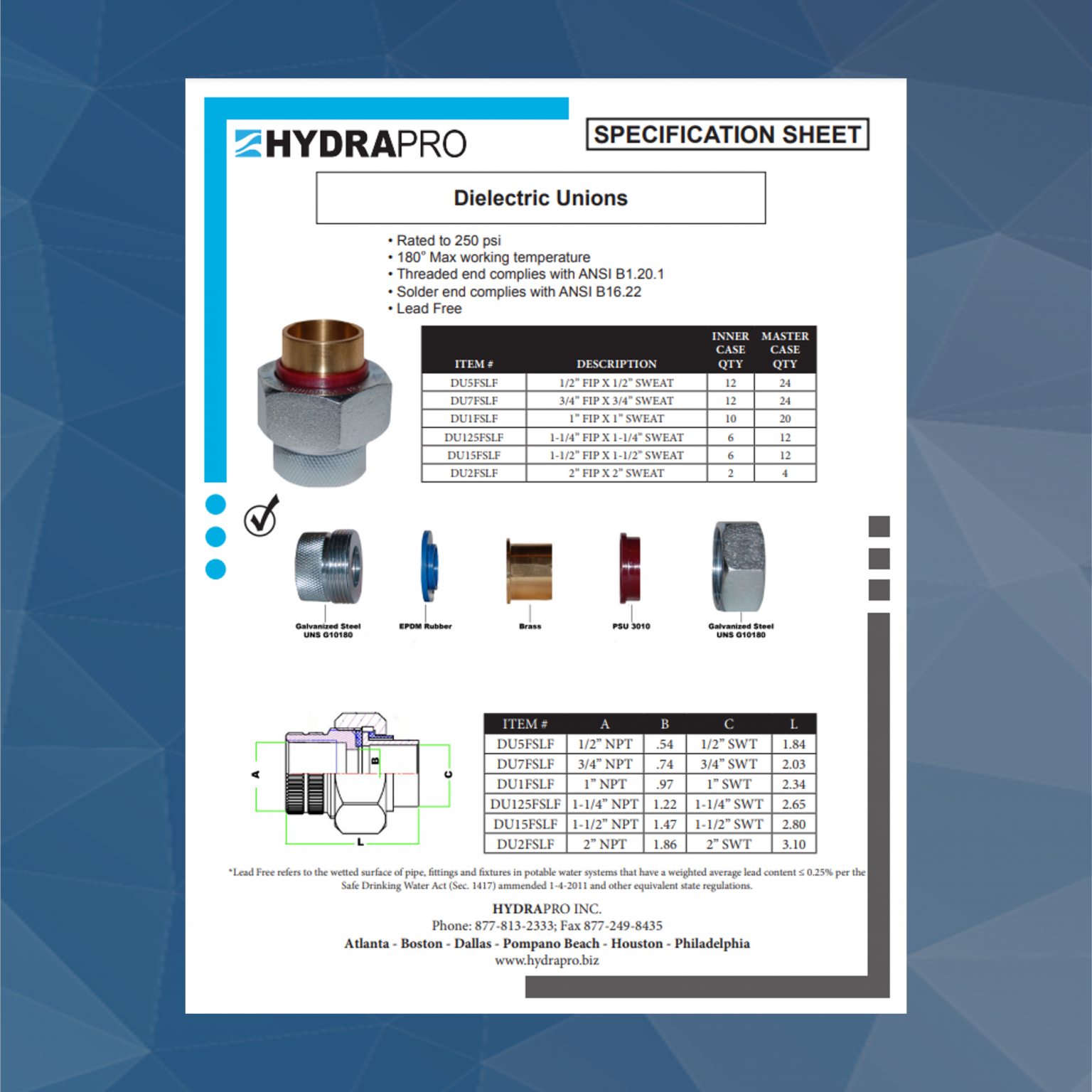 Dielectric Unions HydraPro