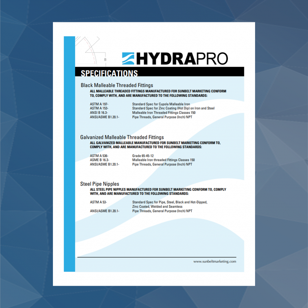 Malleable Fittings HydraPro