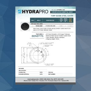 Topp Basin Steel Cover spec sheet