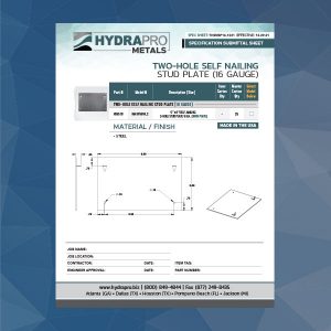 Two-Hole_Self_Nailing_Stud_Plate_16_Gauge_5x8_Specification_Sheet