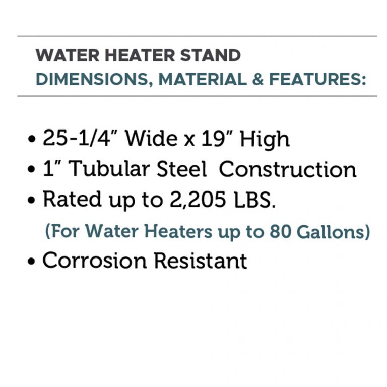 Preassembled Water Heater Stand HydraPro