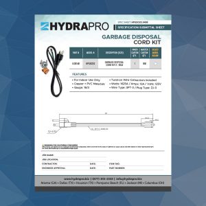 Garbage Disposal Cord Kit